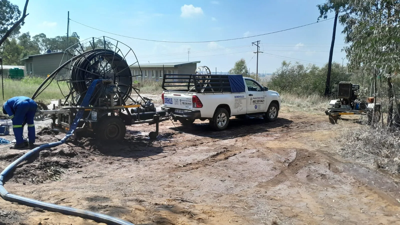 On site at a borehole job