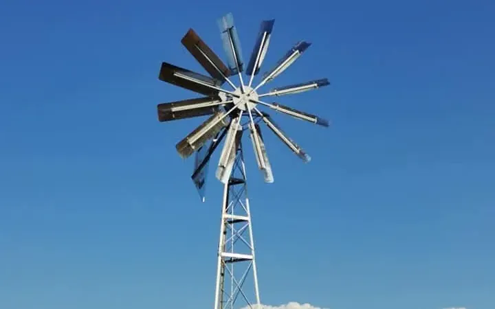New windmill on a tall steel tower
