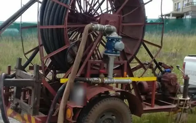 Borehole yield testing with the hose reel trailer